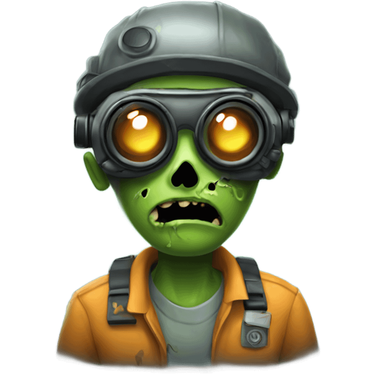 Zombie wearing night vision goggles emoji