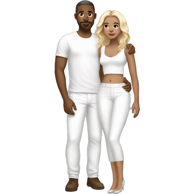 White outfit lovely couple emoji