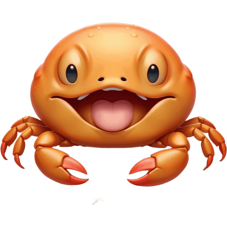 Cinematic Cute Yawning Baby Crab Portrait Emoji, Head tilted slightly with a dramatic, wide-open yawn, showcasing a petite, delicately armored body with gently drooping antennae and sleepy, half-closed eyes, Simplified yet irresistibly adorable features, highly detailed, glowing with a soft, cozy coastal glow, high shine, relaxed yet expressive, stylized with a dash of whimsical seaside charm, soft glowing outline, capturing the essence of a drowsy yet affectionate baby crab that appears ready to scuttle off for a nap! emoji