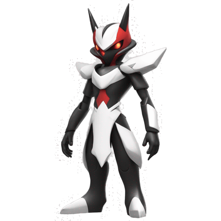  Cool Edgy Futuristic Black White Red Zangoose-Digimon-Medabot full body emoji