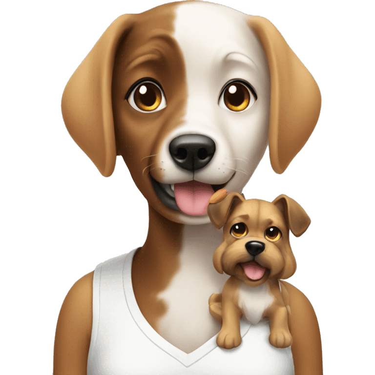 dog with girl emoji