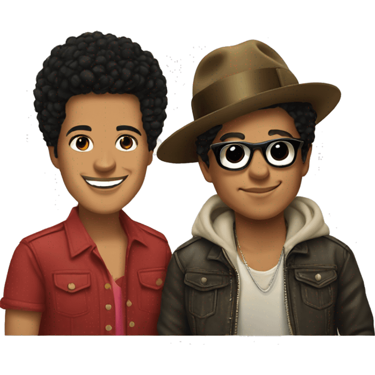 Bruno mars and rose  emoji