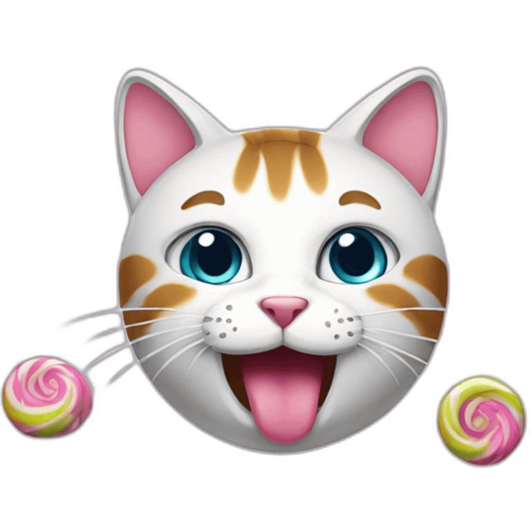 cat eat candy emoji