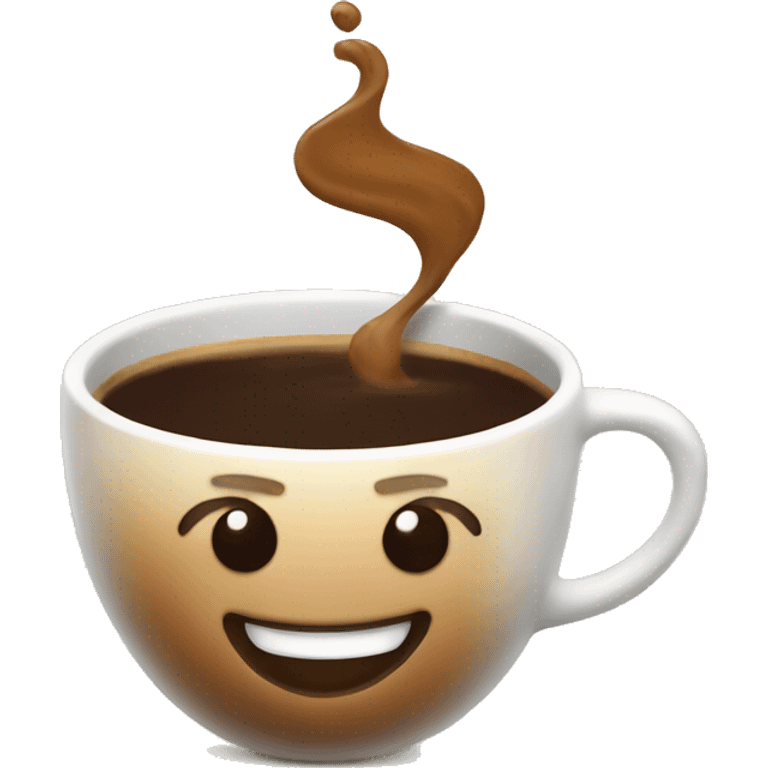 Happy coffee  emoji