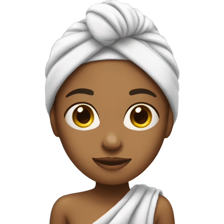 Girl with towel on head emoji