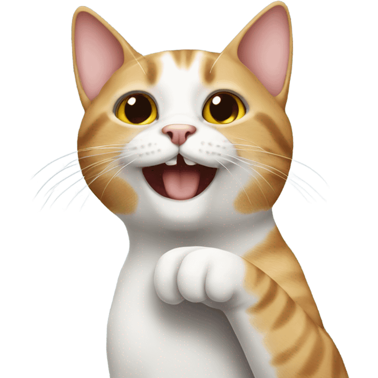 cat with italian hand emoji