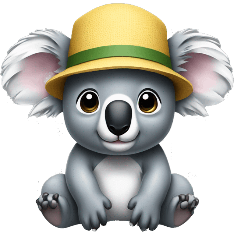 A koala wearing a bucket hat  emoji