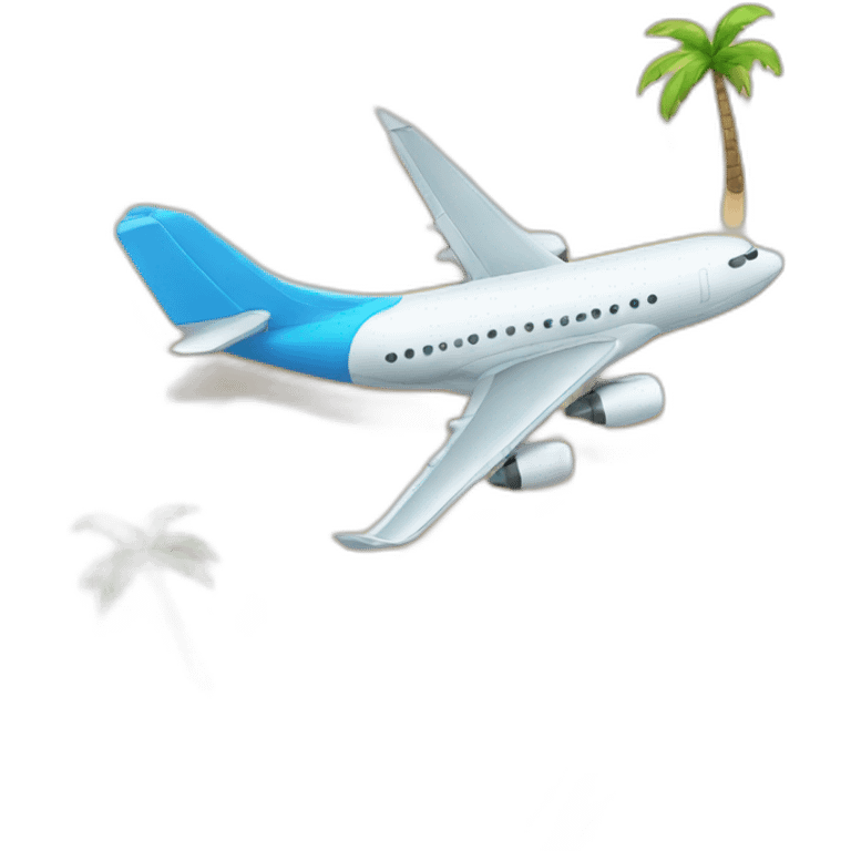 Plane on beach emoji