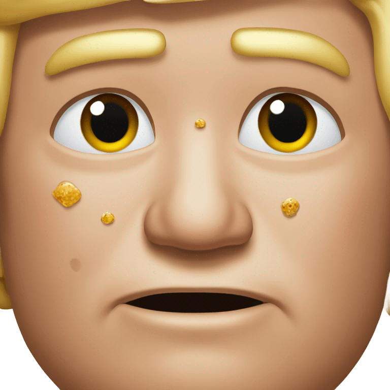 Donald trump with pimples emoji