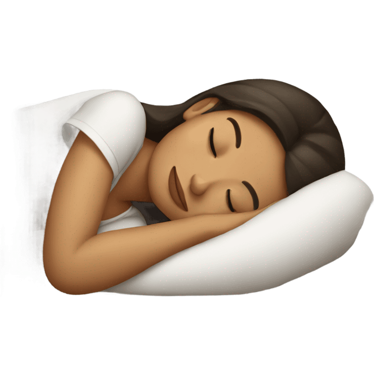 Brunette girl sleeping emoji