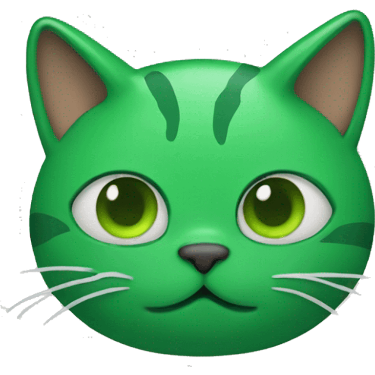 Cat with green cat poop emoji