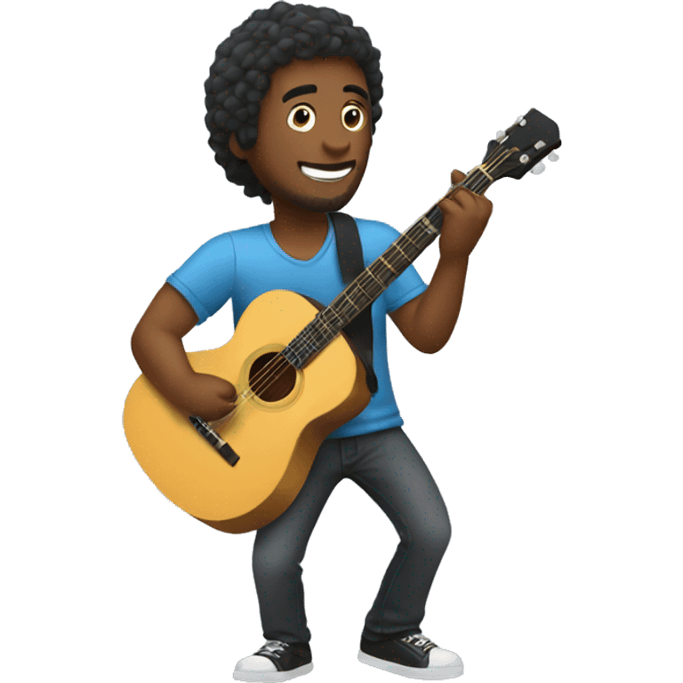 a guy playing the guitar emoji