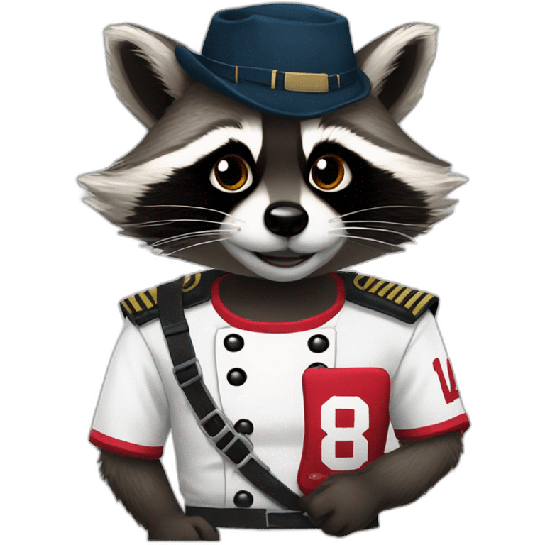 racoon cheff with River Plate T-shirt emoji