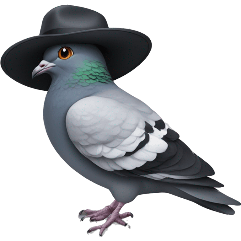 Pigeon with hat emoji