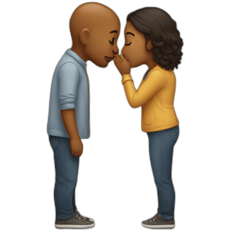 Couple kissing emoji