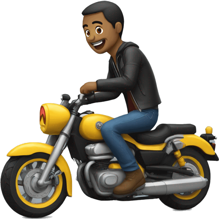 Chat en moto emoji