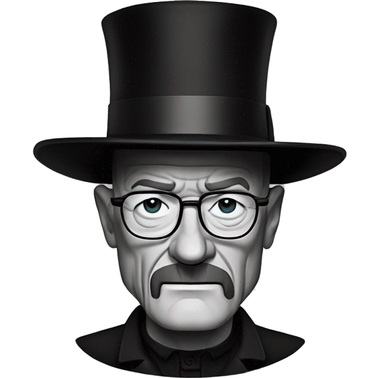 Walter White in black tophat emoji