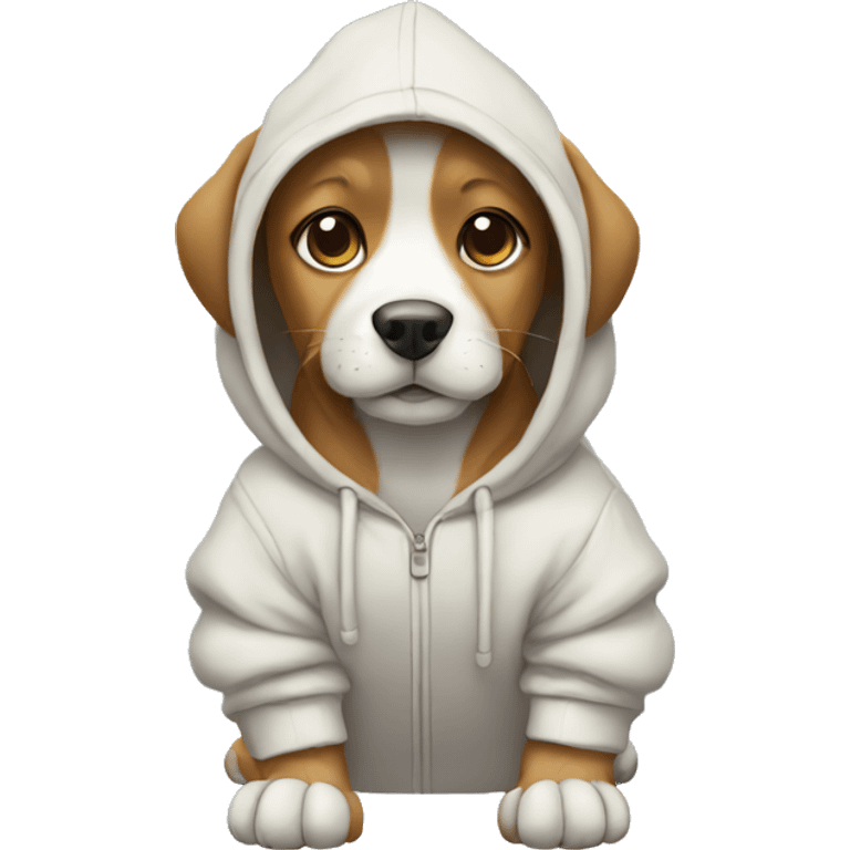 Dog with a hoodie emoji