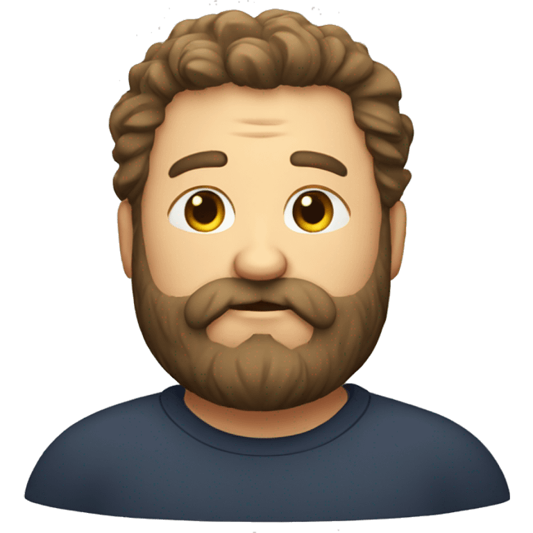 Fat bearded  man emoji