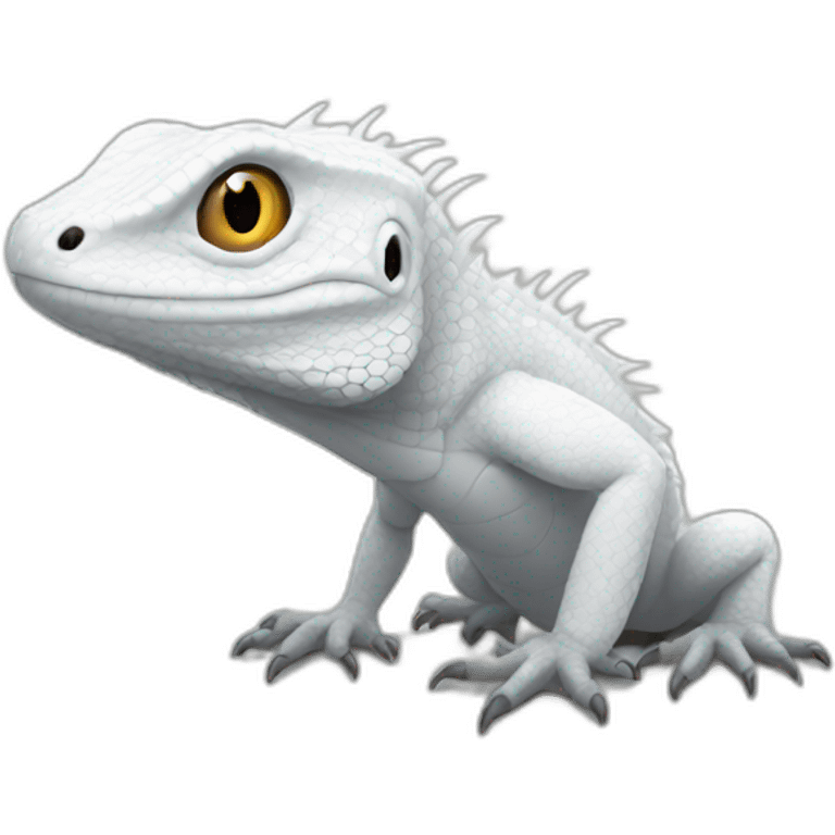 White lizard emoji