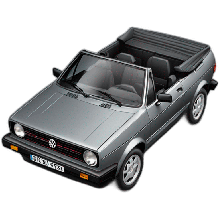 vw golf 1983 cabriolet metallic gray karman emoji