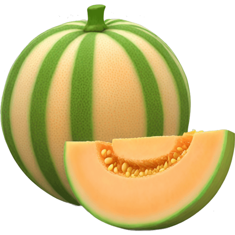 3D muskmelon  emoji