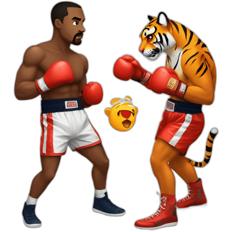 Tyson boxing with a tiger emoji