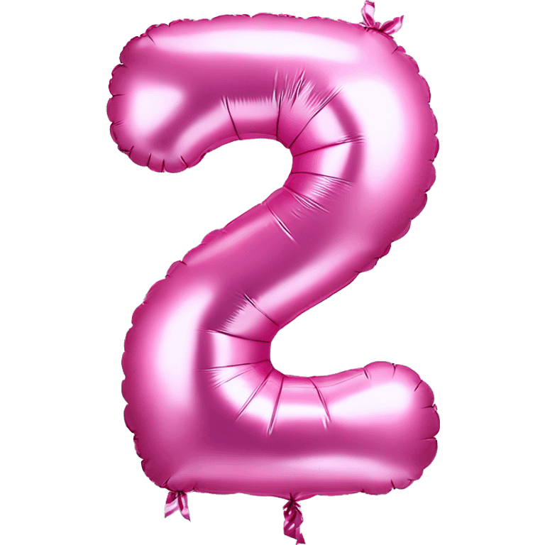 pink balloon shaped like number 16 emoji