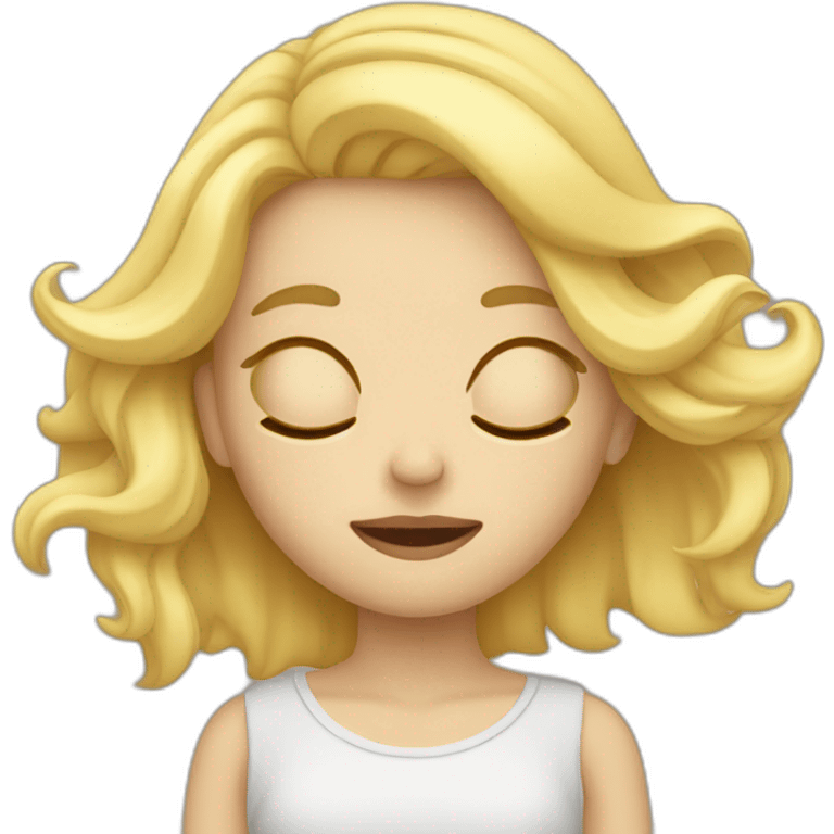 Blonde qui dort emoji