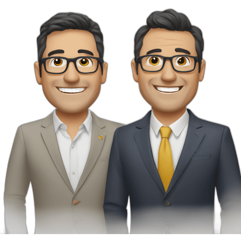 andreu buenafuente with berto romero, as radio talkshow hosts emoji