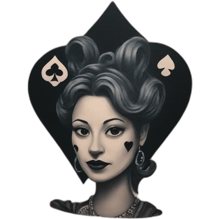 queen of spades tattoo emoji