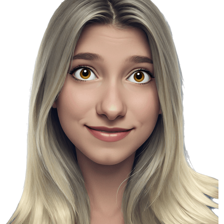 blonde girl smiling portrait emoji