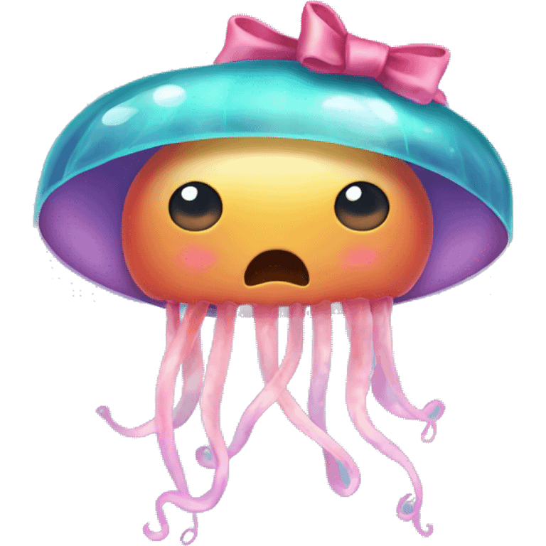 Jellyfish with a bow emoji