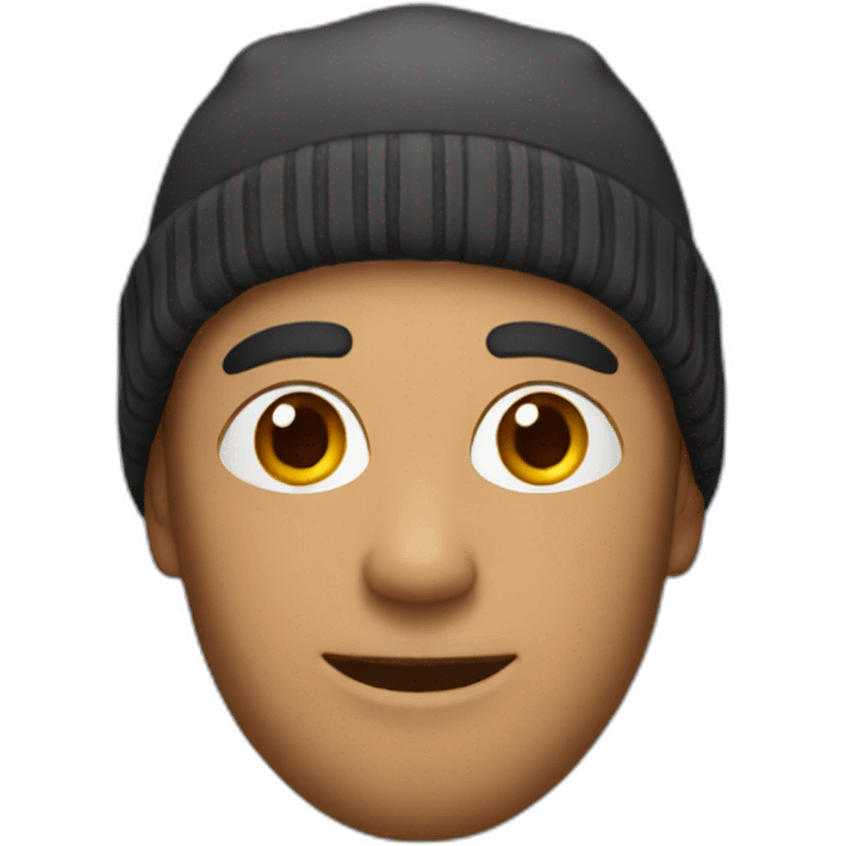 A man with a beanie emoji