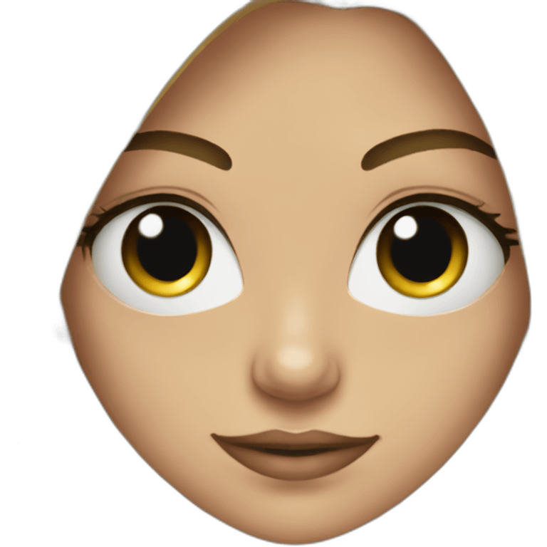 Fille avec des paillettes dans les yeux emoji