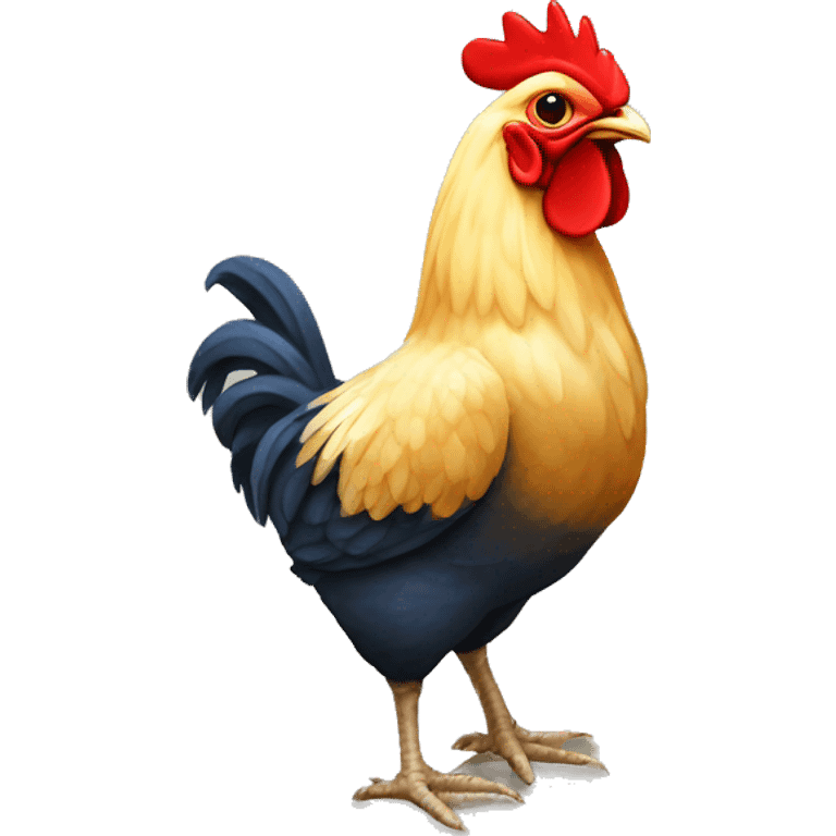 Gallo gallina y pollitos  emoji