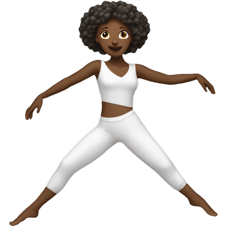 contemporary dance, white woman emoji