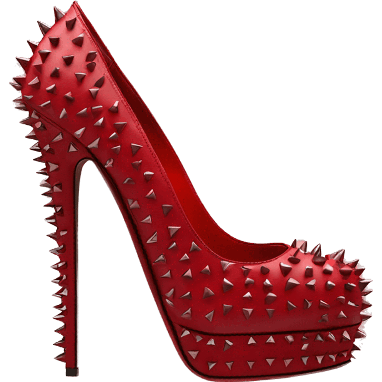 VALENTINO red-go PLATFORM PUMP spikes emoji