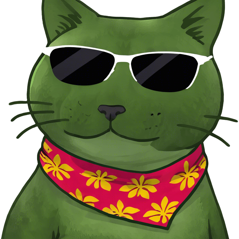 Cat with sunglasses emoji