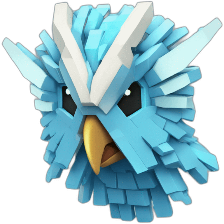 Minecraft Articuno Cyberpunk Head emoji