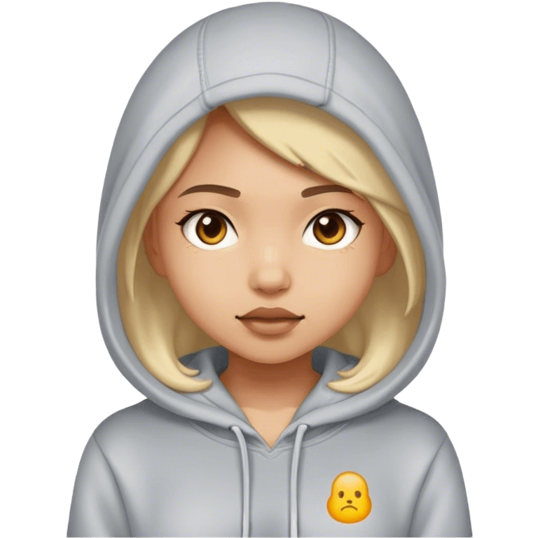 Girl wearing hoodi emoji