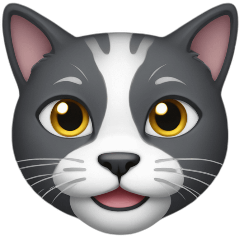 Dark Gray cat emoji