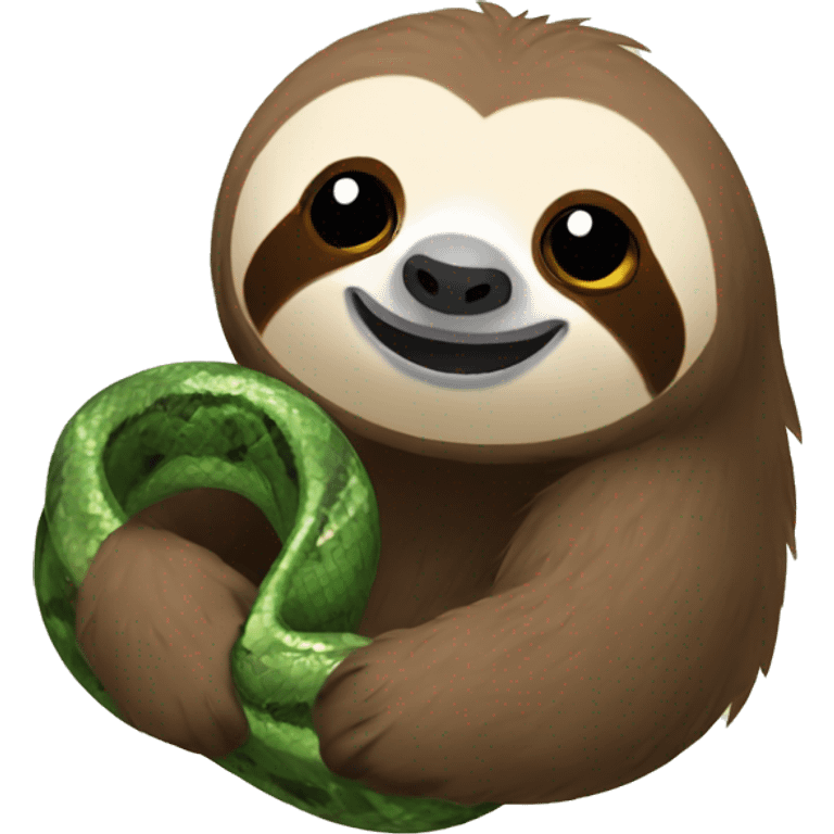 Sloth with a snake emoji