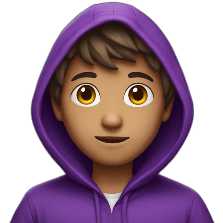 Boy purple hood emoji