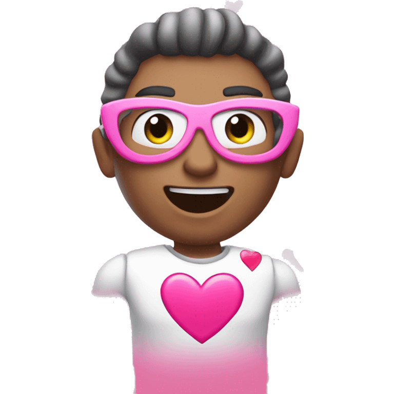 a power beam full of love and hearts very pink and powerful emoji