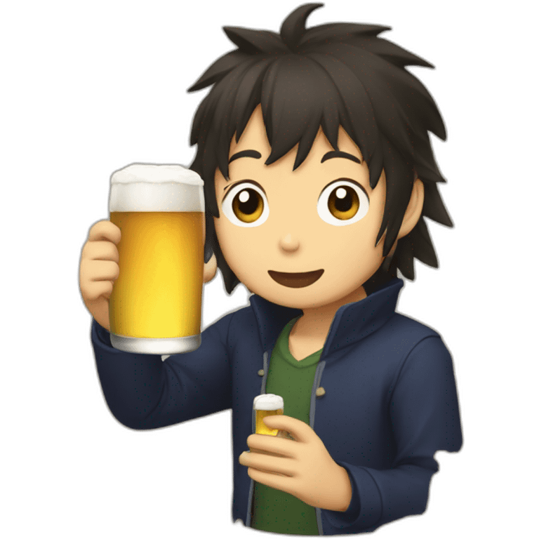 aizawa drinking beer emoji