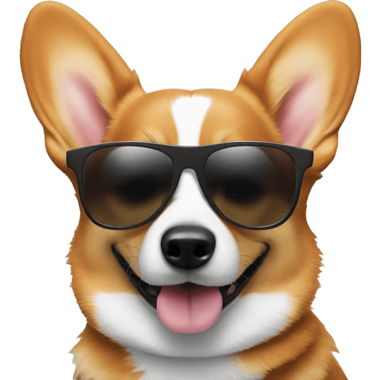 corgi wearing sunglasses emoji