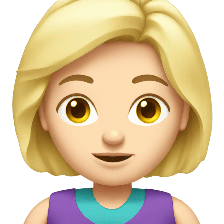 blond overweight lady in gym emoji