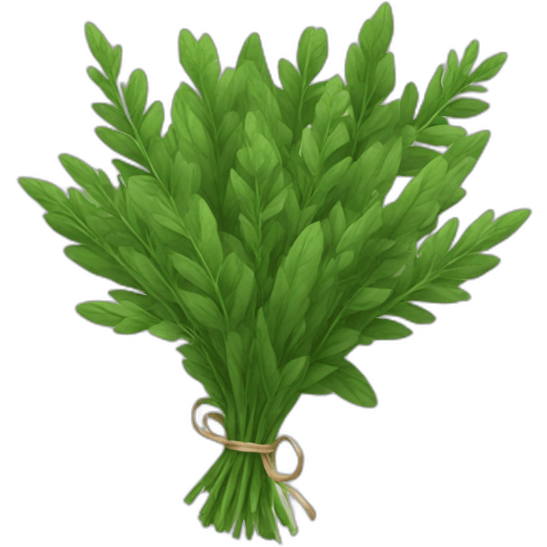 bouquet of green herbs emoji