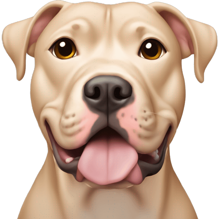 A tan colored pit bull emoji